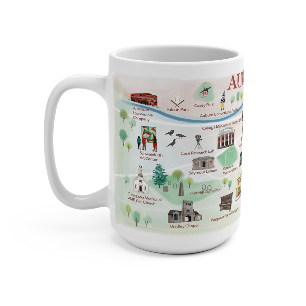 Auburn Historical City Map Mug 15oz