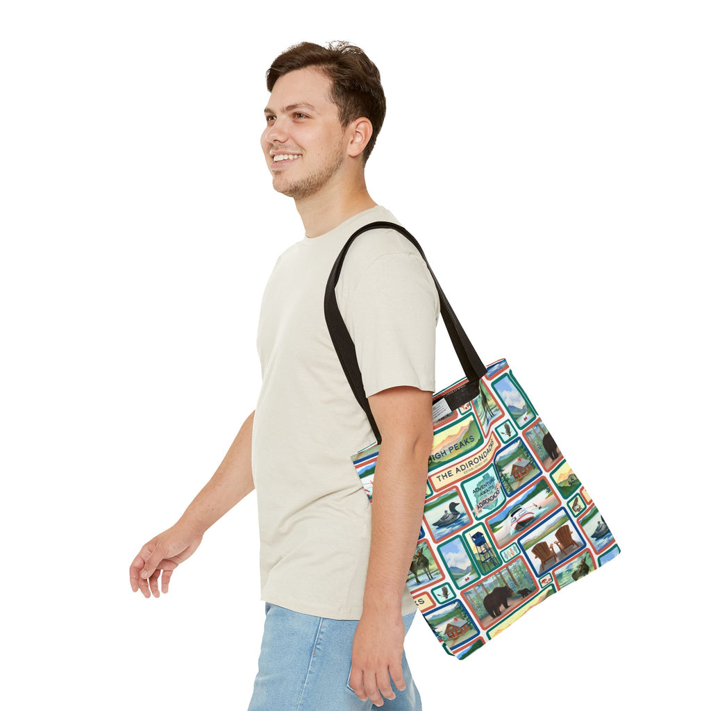 Adirondack Adventure Scenes Tote Bag – Eco-Friendly Nature Lover's Bag - Made in the USA