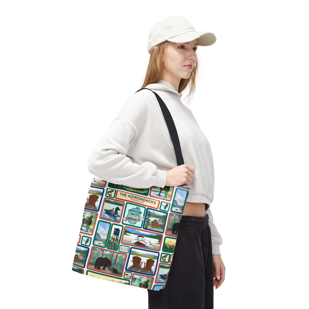 Adirondack Adventure Scenes Tote Bag – Eco-Friendly Nature Lover's Bag - Made in the USA