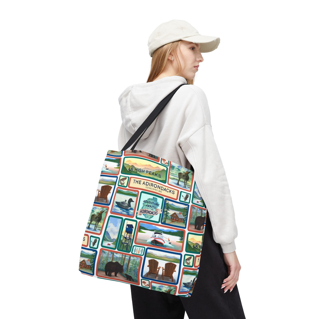 Adirondack Adventure Scenes Tote Bag – Eco-Friendly Nature Lover's Bag - Made in the USA