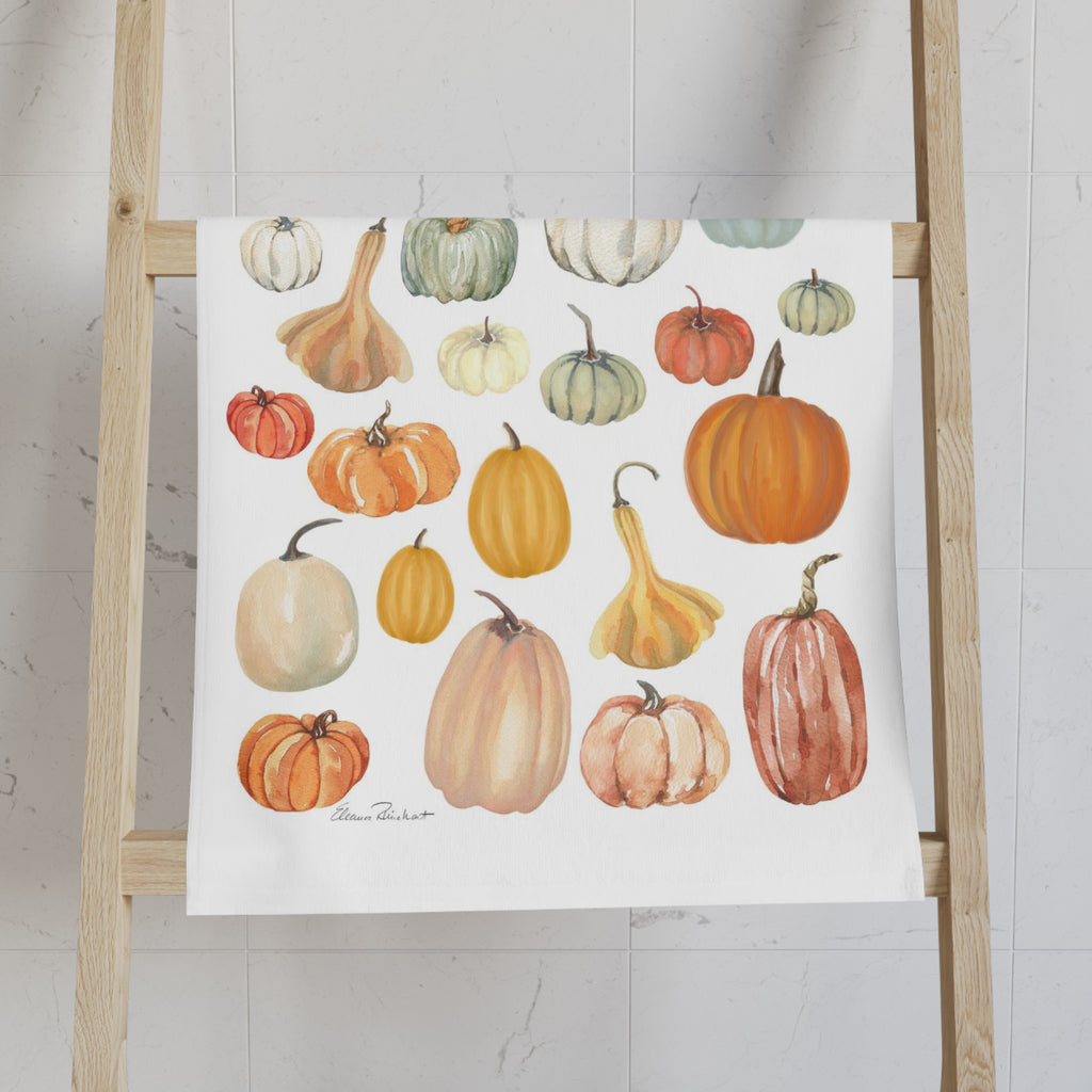 Pumpkin Patch Soft and Fuzzy Tea Towel