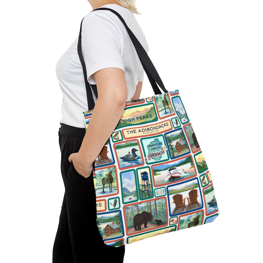 Adirondack Adventure Scenes Tote Bag – Eco-Friendly Nature Lover's Bag - Made in the USA