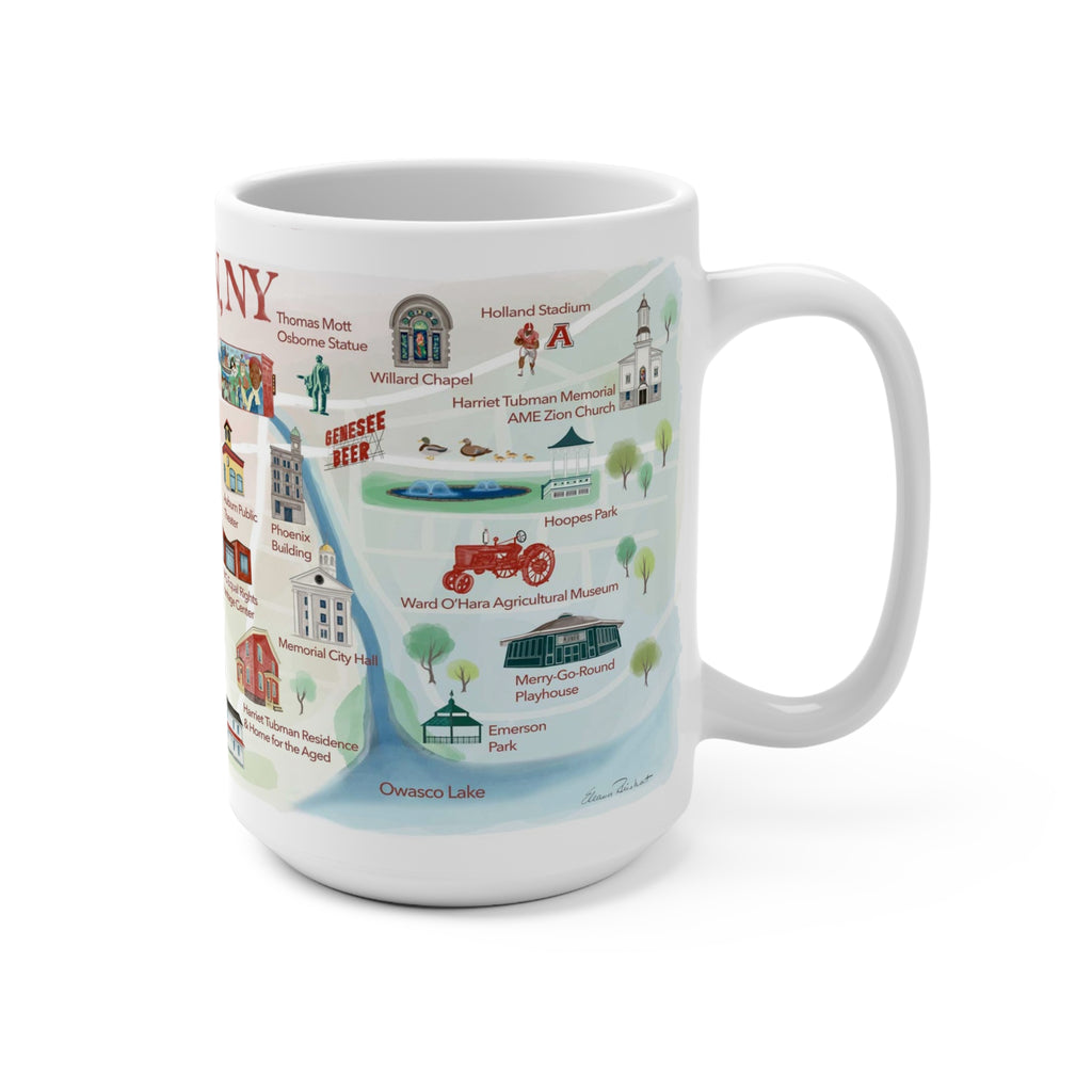 Auburn Historical City Map Mug 15oz