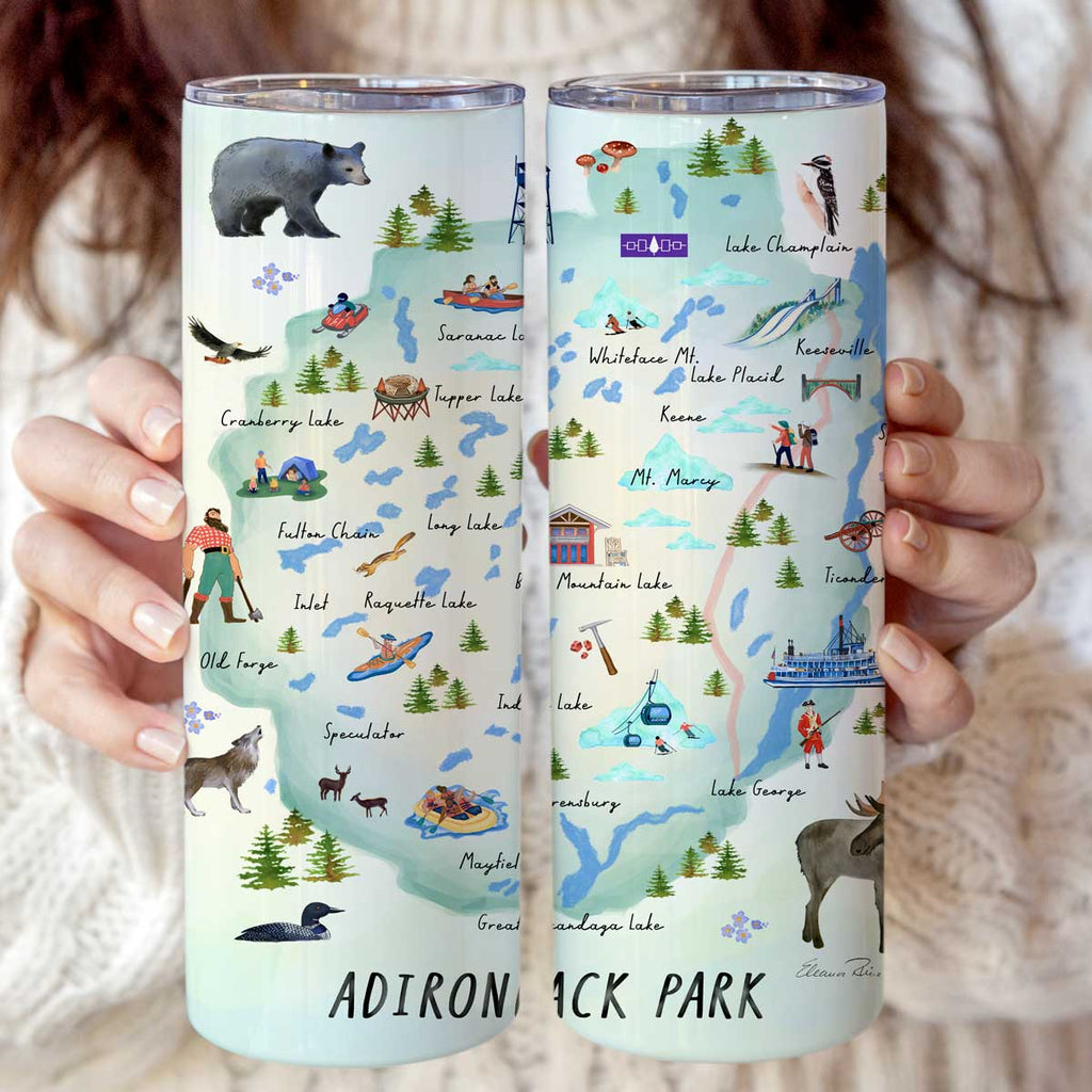 Adirondack Park Landmarks Skinny Coffee Stainless Steel Tumbler