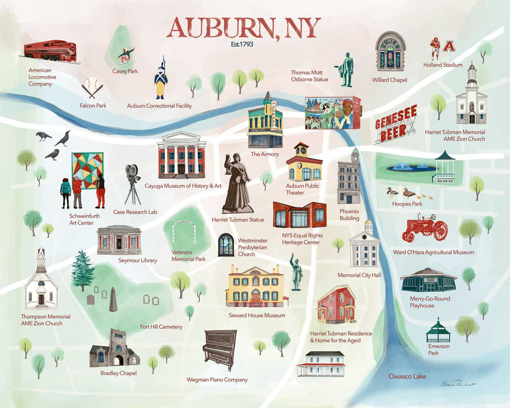 Auburn, NY Landmarks Jigsaw Puzzle