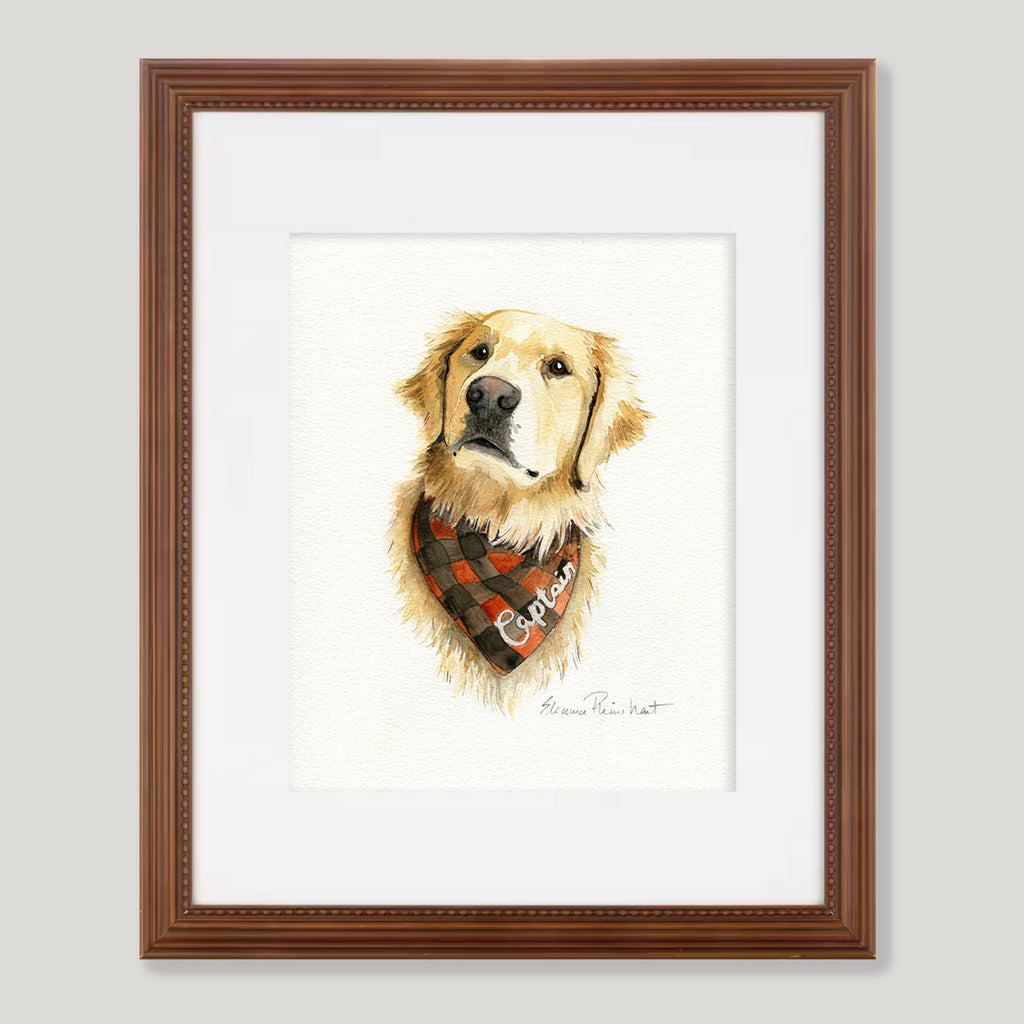 Custom Watercolor Pet Portrait - Hand Painted Original Artwork from Your Photos, Custom details added