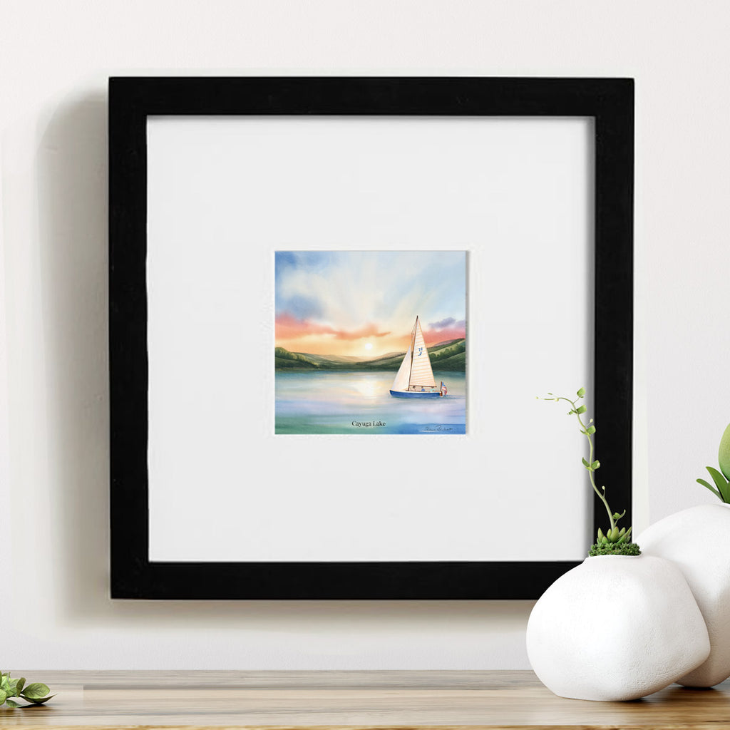 Cayuga Lake Lightning Sunrise Fine Art Print