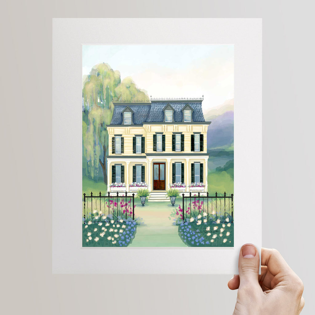 Custom Watercolor House Portrait Illustration - hand painted, original artwork from your photos