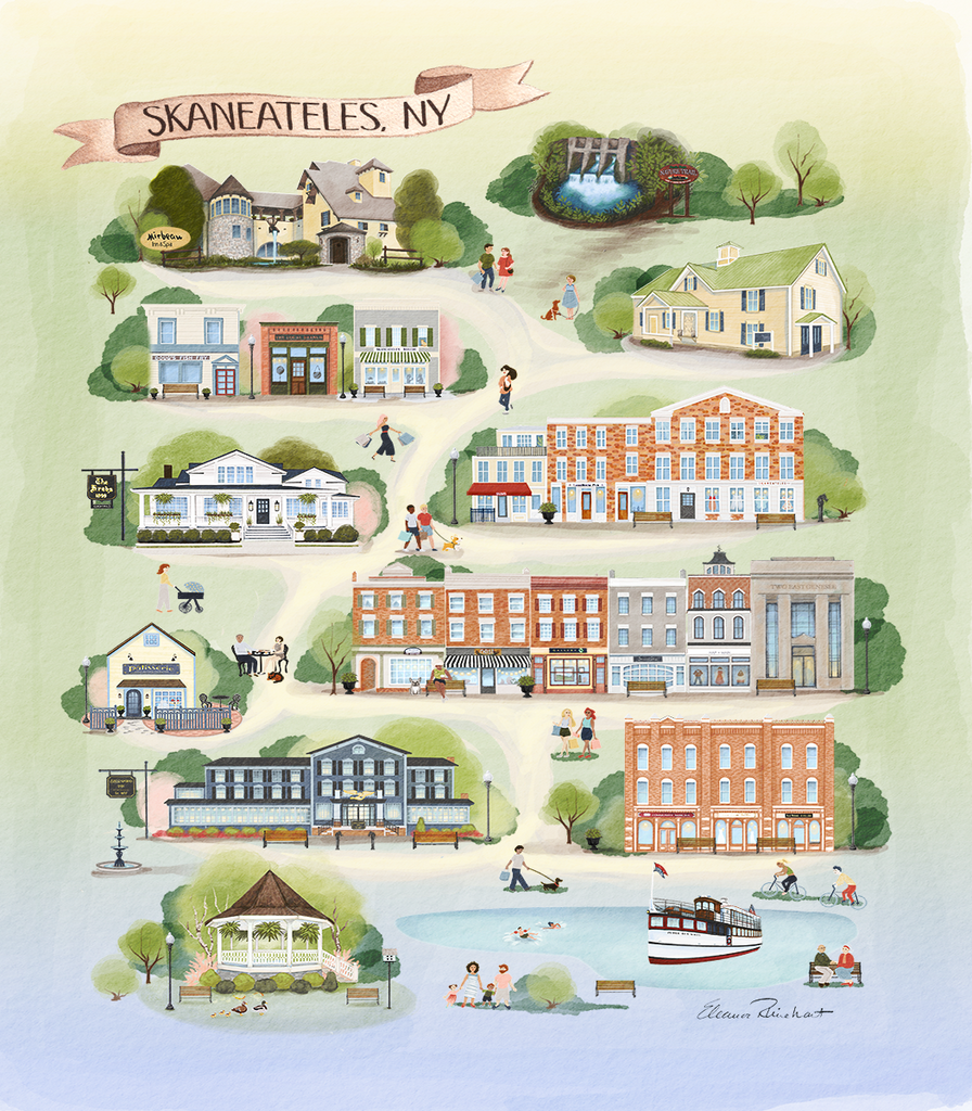 Skaneateles NY Landmarks Jigsaw Puzzle